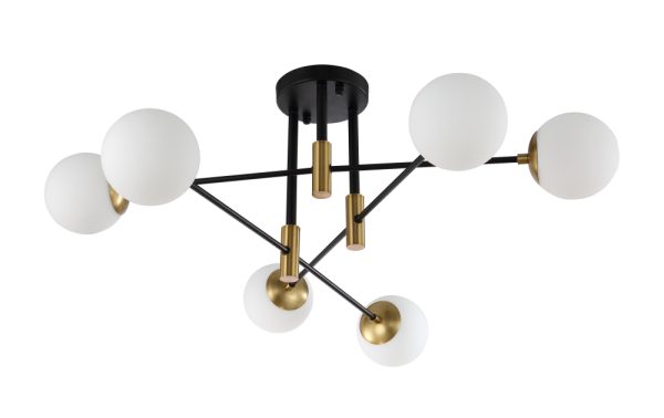 FIDEL_PL6_BLACK Светильник потолочный Crystal Lux FIDEL PL6 BLACK