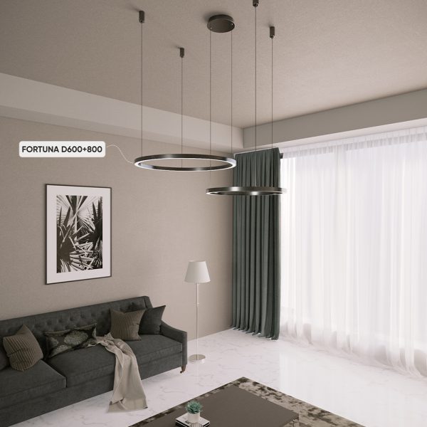 Люстра Crystal Lux FORTUNA SP123W LED BLACK — изображение 3