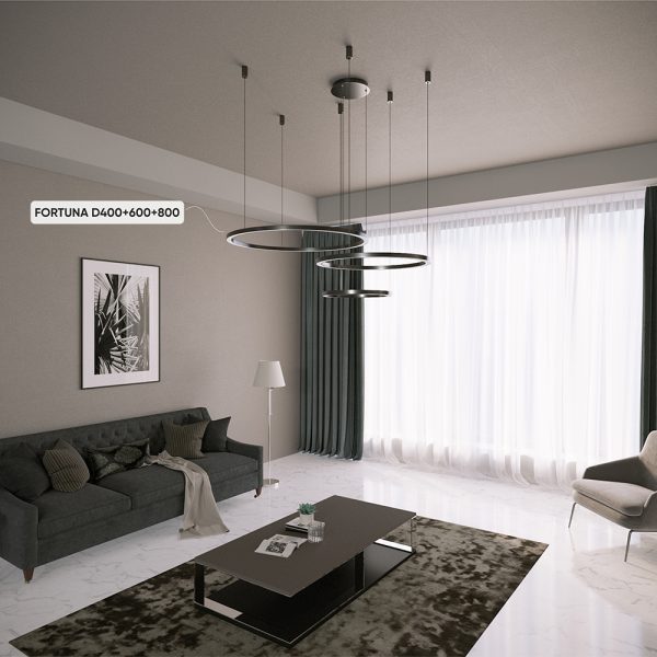 Люстра Crystal Lux FORTUNA SP158W LED BLACK — изображение 3