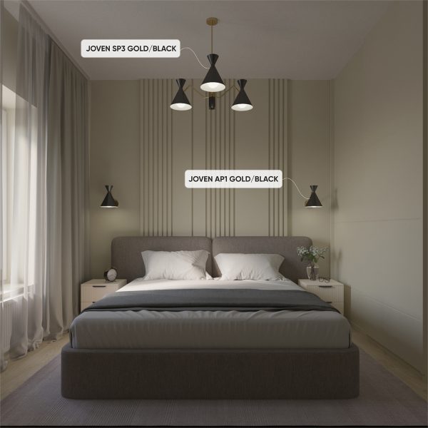 Бра Crystal Lux JOVEN AP1 GOLD/BLACK — изображение 3