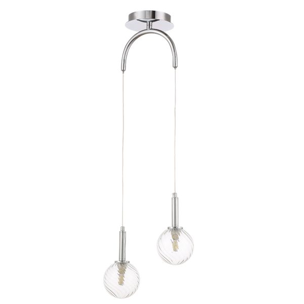 Светильник подвесной Crystal Lux LUXURY SP2 CHROME — изображение 2