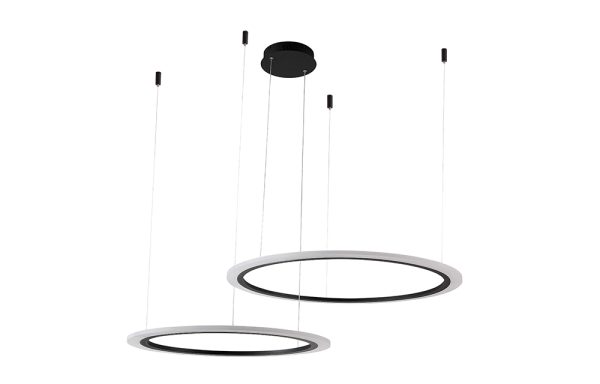 Люстра Crystal Lux MANZANA SP53W LED D600+800 BLACK — изображение 2