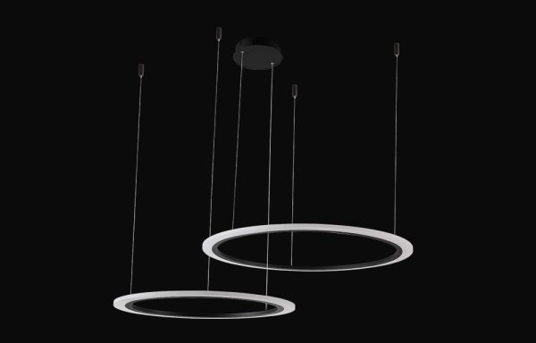 Люстра Crystal Lux MANZANA SP53W LED D600+800 BLACK — изображение 3