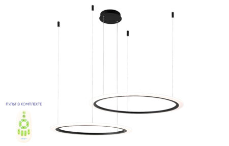 Люстра Crystal Lux MANZANA SP53W LED D600+800 BLACK