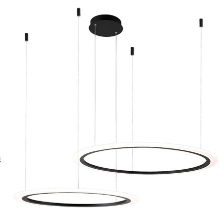 Люстра Crystal Lux MANZANA SP53W LED D600+800 BLACK