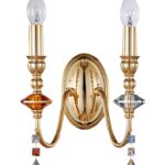 Бра Crystal Lux MERCEDES AP2 GOLD/COLOR