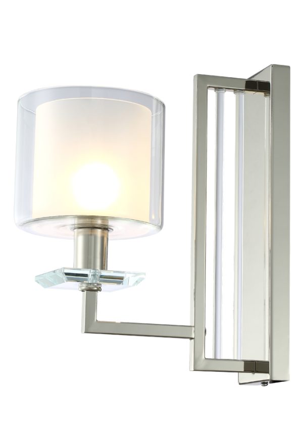 Бра Crystal Lux NICOLAS AP1 NICKEL/WHITE — изображение 2