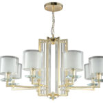 Люстра Crystal Lux NICOLAS SP-PL8 GOLD/WHITE