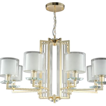 Люстра Crystal Lux NICOLAS SP-PL8 GOLD/WHITE