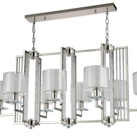 Люстра Crystal Lux NICOLAS SP8 L1000 NICKEL/WHITE