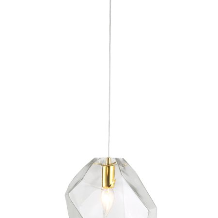 Светильник подвесной Crystal Lux NUESTRO SP1 GOLD/TRANSPARENT