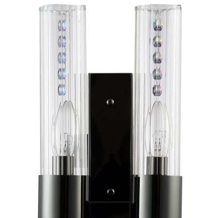 Бра Crystal Lux OTONO AP2 BLACK CHROMIUM/TRANSPARENTE