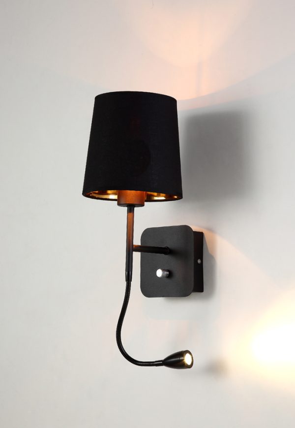 PABLO_AP2_BLACK-BLACK-GOLD_2 Бра Crystal Lux PABLO AP2 BLACK/BLACK-GOLD — изображение 2