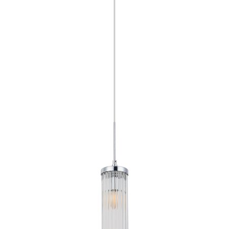 Светильник подвесной Crystal Lux TADEO SP1 D100 CHROME/TRANSPARENTE