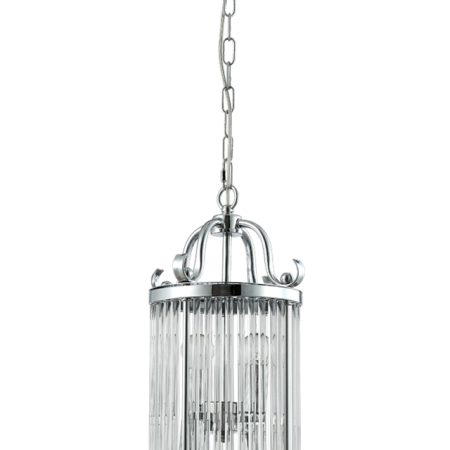 Светильник подвесной Crystal Lux TADEO SP4 D200 CHROME/TRANSPARENTE