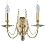 Бра Crystal Lux VICTORIA AP2 GOLD/AMBER