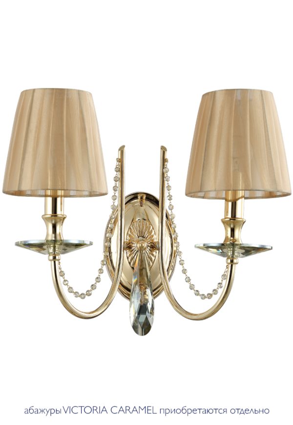 Бра Crystal Lux VICTORIA AP2 GOLD/AMBER — изображение 2