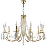Люстра Crystal Lux VICTORIA SP10 GOLD/AMBER