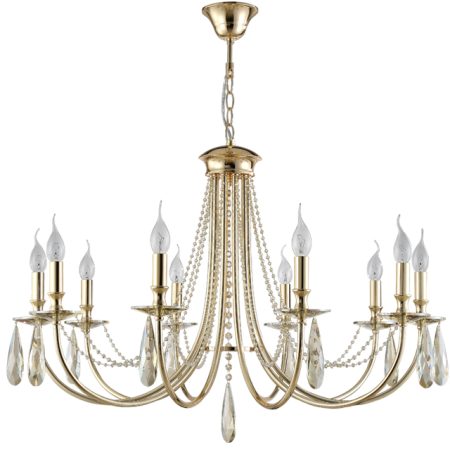 Люстра Crystal Lux VICTORIA SP10 GOLD/AMBER
