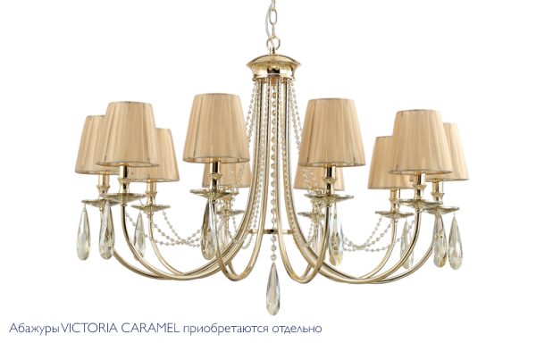Люстра Crystal Lux VICTORIA SP10 GOLD/AMBER — изображение 2