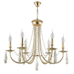 Люстра Crystal Lux VICTORIA SP6 GOLD/AMBER
