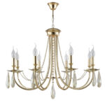 Люстра Crystal Lux VICTORIA SP8 GOLD/AMBER