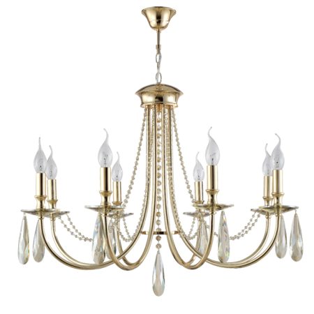 Люстра Crystal Lux VICTORIA SP8 GOLD/AMBER