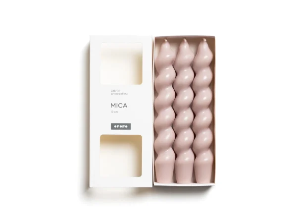 Набор свечей Mica 3 шт бежевый — изображение 2