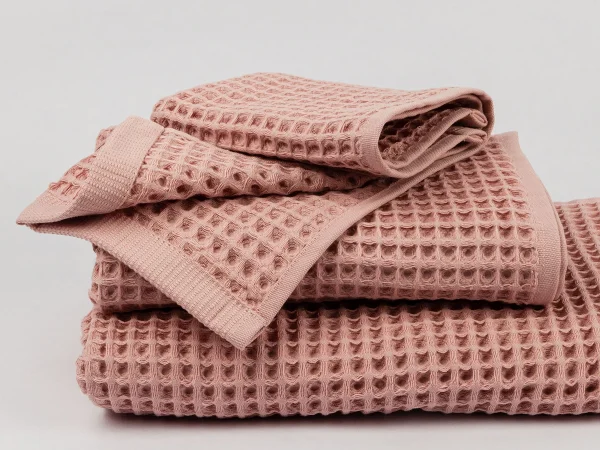Набор вафельных полотенец Anda 6 шт. розовый — изображение 3