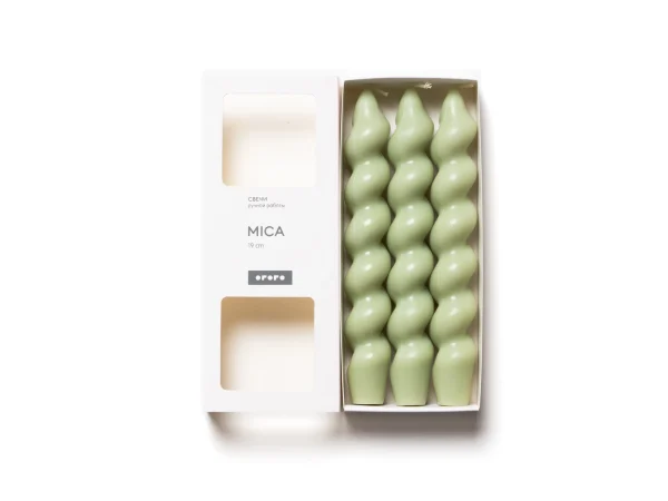 Набор свечей Mica 3 шт зеленый — изображение 2