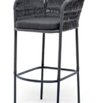 "Бордо" стул барный плетеный из роупа (колос)