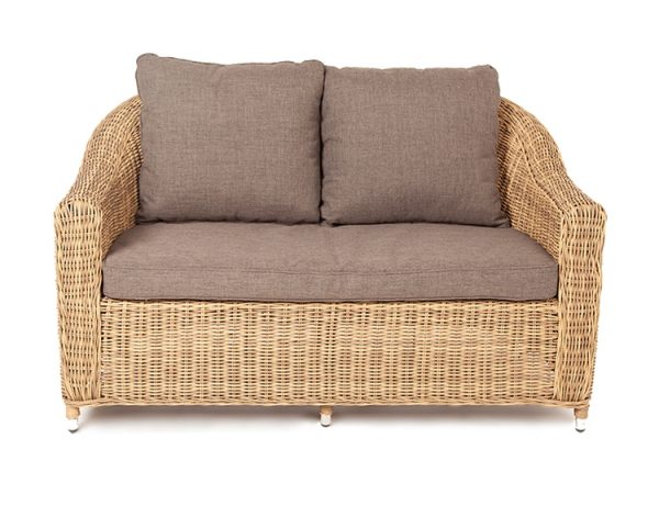 "Кон Панна" диван из искусственного ротанга двухместный, цвет соломенный — изображение 3