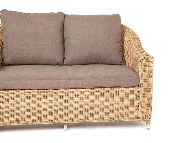 "Кон Панна" диван из искусственного ротанга двухместный, цвет соломенный — изображение 4