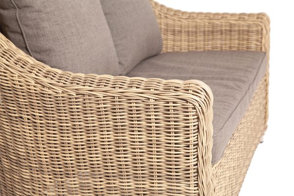 "Кон Панна" диван из искусственного ротанга двухместный, цвет соломенный — изображение 5