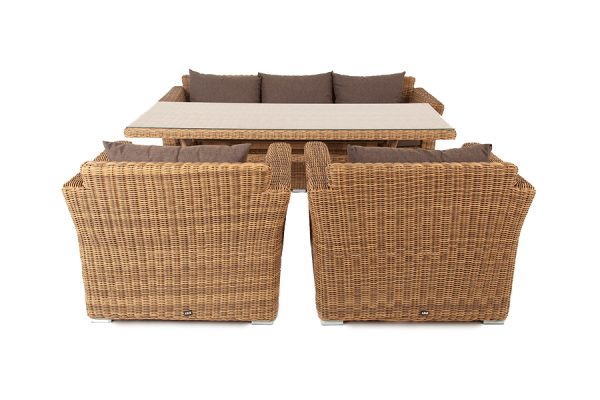 "Моккачино" обеденная группа из искусственного ротанга, цвет соломенный — изображение 4