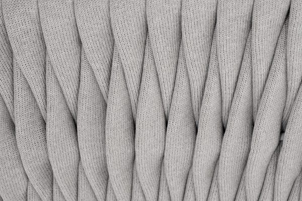 "Монако" кресло плетеное из роупа, каркас алюминий светло-серый (RAL7035) муар, роуп светло-серый 40 мм, ткань светло-серая — изображение 5