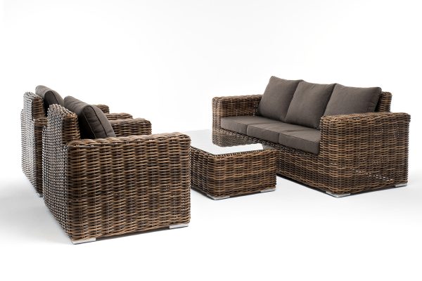 "Палермо" лаунж-зона из искусственного ротанга, цвет соломенный — изображение 3