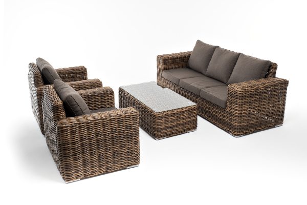 "Палермо" лаунж-зона из искусственного ротанга, цвет соломенный — изображение 4