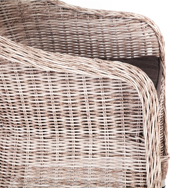"Равенна" плетеное кресло из искусственного ротанга, цвет бежевый — изображение 4