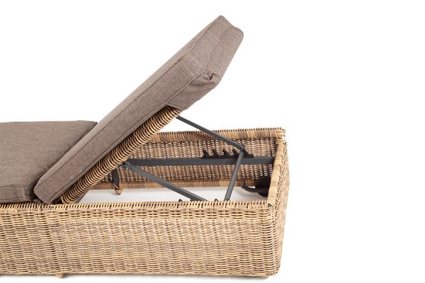 "Рим" шезлонг с подушкой, цвет соломенный — изображение 5