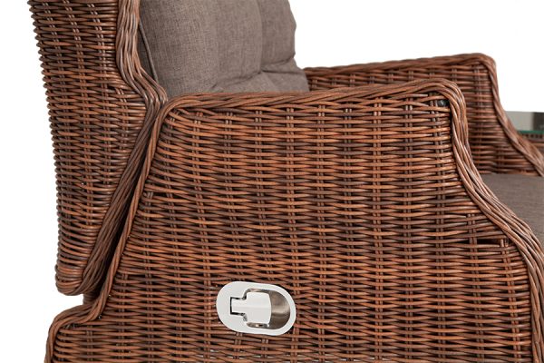 "Форио" кресло раскладное плетеное, цвет коричневый — изображение 5