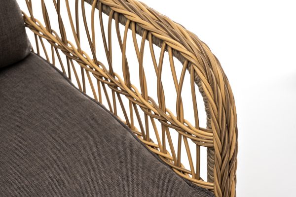 "Цесена" кресло плетеное из искусственного ротанга, цвет соломенный — изображение 4