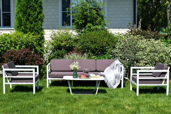 "Эстелья" лаунж-зона из алюминия со столиком из HPL 5-местная — изображение 2