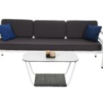 "Эстелья" лаунж-зона из алюминия со столиком из HPL 5-местная