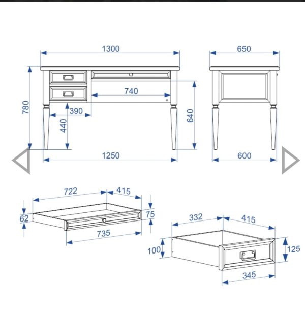 Стол письменный "Мишель" малый — изображение 7