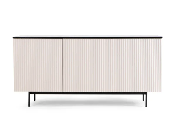 Сервант Mikko 3х-дверный бежевый, черный — изображение 2
