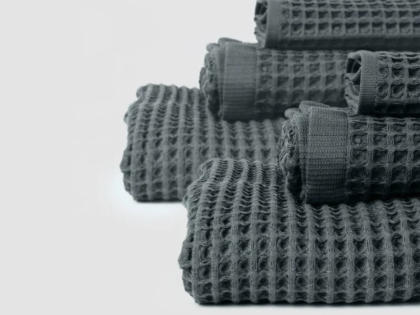 Набор вафельных полотенец Anda 6 шт. темно-серый — изображение 3