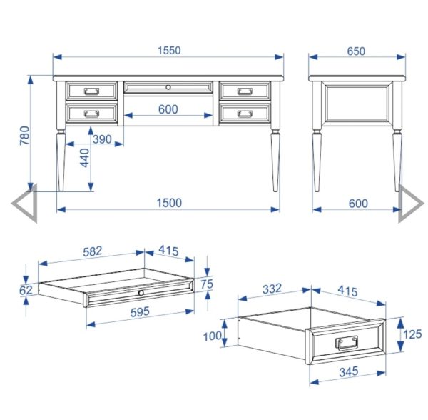 Стол письменный "Мишель" большой — изображение 4
