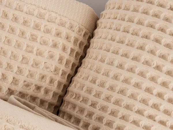 Набор вафельных полотенец Anda 3 шт. бежевый — изображение 3