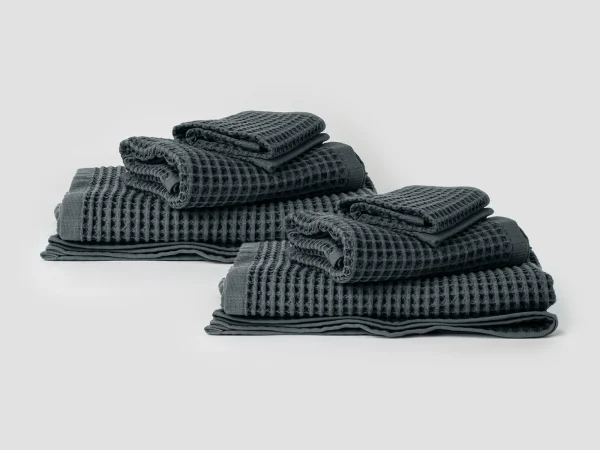 Набор вафельных полотенец Anda 6 шт. темно-серый — изображение 2
